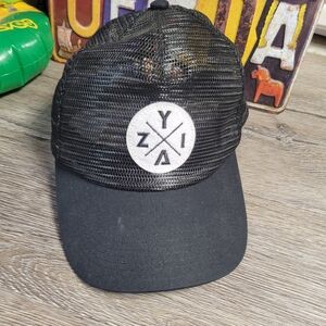 ZYIA Active‎ Trucker Hat Black Mesh Adjustable Unisex OSFA
